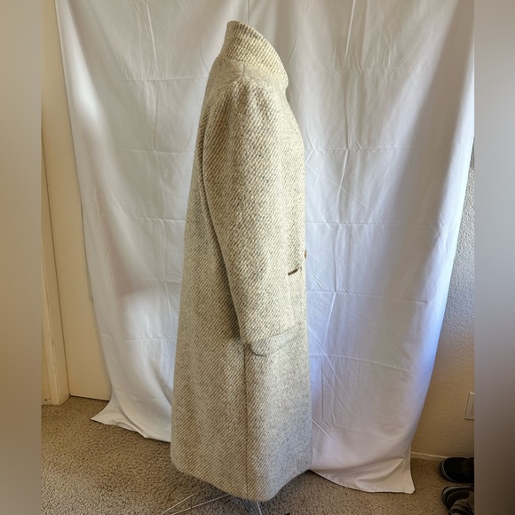 Charter Club Irish Tweed LONG Wool Coat Made in Ireland UK 14 (USA 12) - Picture 8 of 15